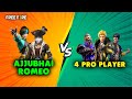 Ajjubhai and Romeo vs Four Legend Player 1 vs 4 Clash Squad Gameplay - Garena Free Fire