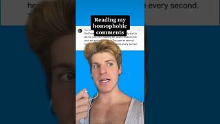READING MY H0M0PHIBIC COMMENTS #shorts #pridemonth #comedyshorts #clapback #commentary