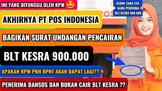 KPM Gembira🤩 AKHIRNYA PT POS BAGIKAN SURAT UNDANGAN BLT KESRA 900 RIBU PENERIMA BANSOS BUKAN BPNT 