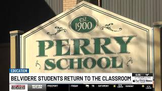 Students return to the classroom following the closure of Perry Elementary School