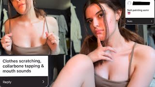 My Most Requested Triggers | Body triggers, Clothes scratching, Spit painting, Mouth sounds|ASMR