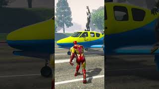 GTA V IRON MAN DESTROY PLANE WITH VENOM | shorts