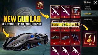 😱 Upgrade Guns New Shop | 3.2 Update New Events | New Super Cars | 1 To 6 Trophies Removed | PUBGM