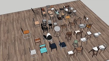 Tổng hợp thư viện Sketchup 50 model 3D kệ ghế đẹp các loại 06