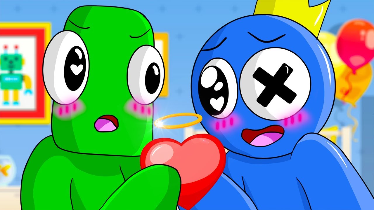 XD MEME Blue x Green  Rainbow Friends Animation 