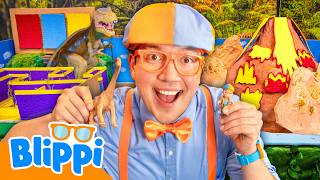 blippi saves dinos volcano