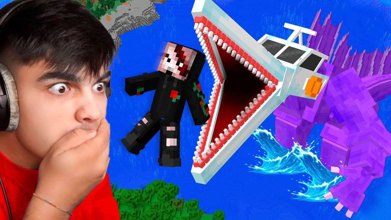 Sobreviví al MAR INFECTADO en Minecraft