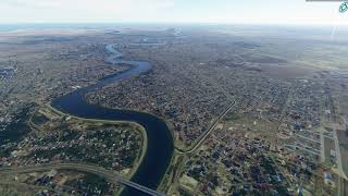 Microsoft Flight Simulator - Атырау, Казахстан - обзор камерой дрона