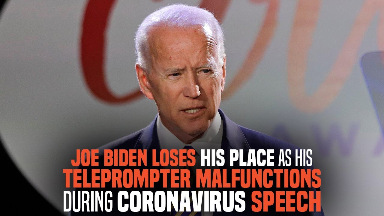 Joe Biden Loses His Place as His Teleprompter Malfunctions During Coronavirus Speech