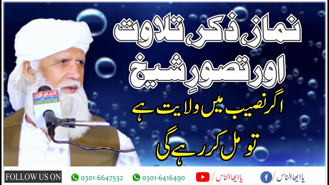 Namaz, Zikar, Tilawat Aur Tasawur e Shaikh | Agar Naseeb Me Wilayat Hy To Mil Kr Rahy Gi
