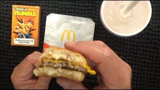 ASMR  Whispering While Eating McDonalds  Cheese Burger Happy Meal  Australian Content