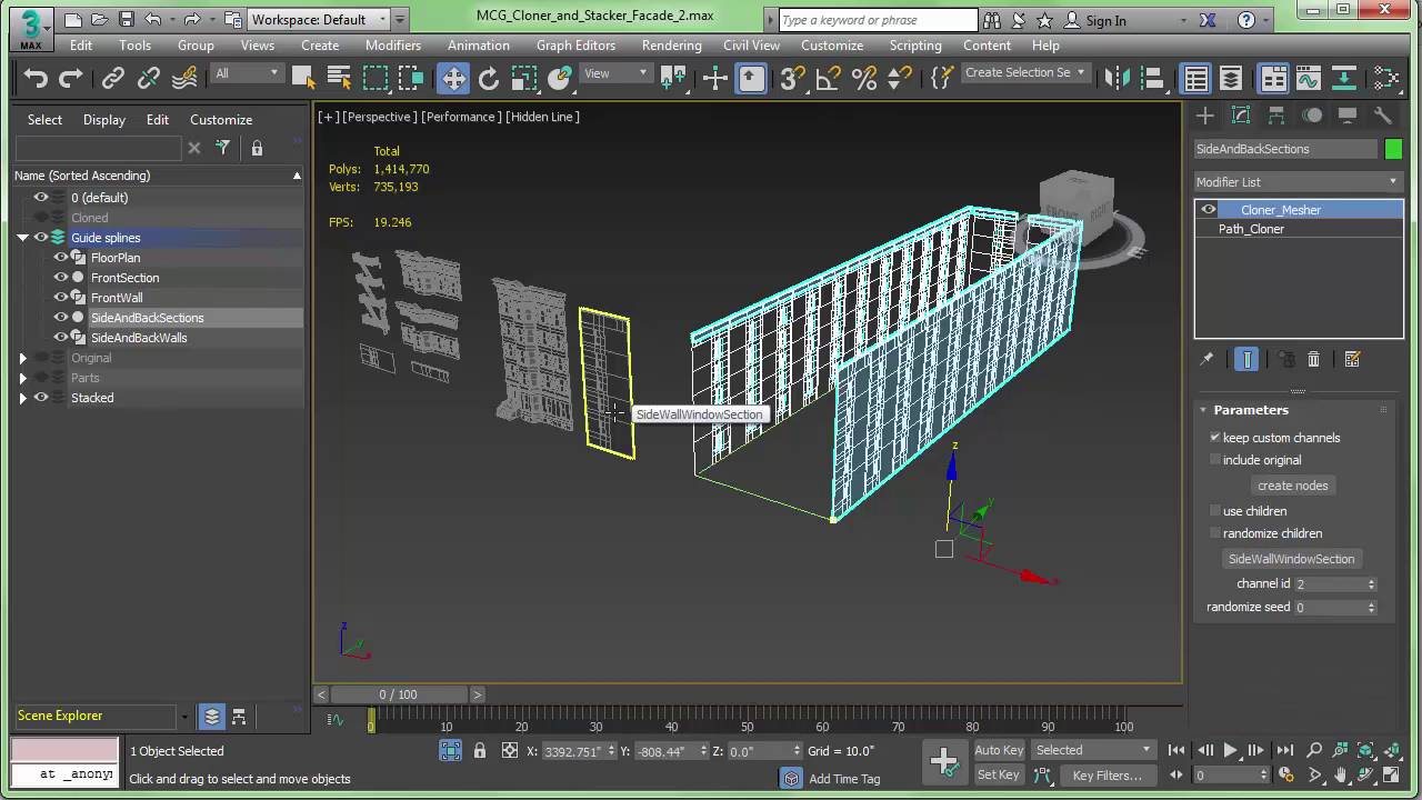 Buildings in 3ds Max 2017 using MCG 