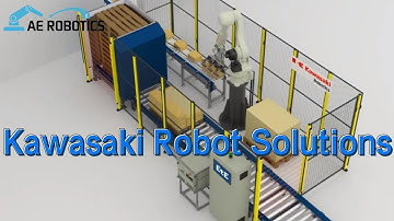Kawasaki Robot Palletizing Workstation with automatic handling function of product pallet warehouse
