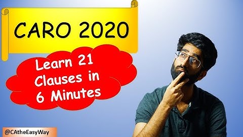 CARO 2020 Memory Technique | Audit | Learn 21 Clauses | #CaFinalAudit