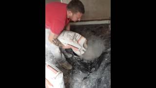 Plastering over artex ceiling