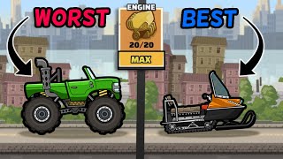 Ranking Vehicles by Engine Power | Best to Worst 🥇