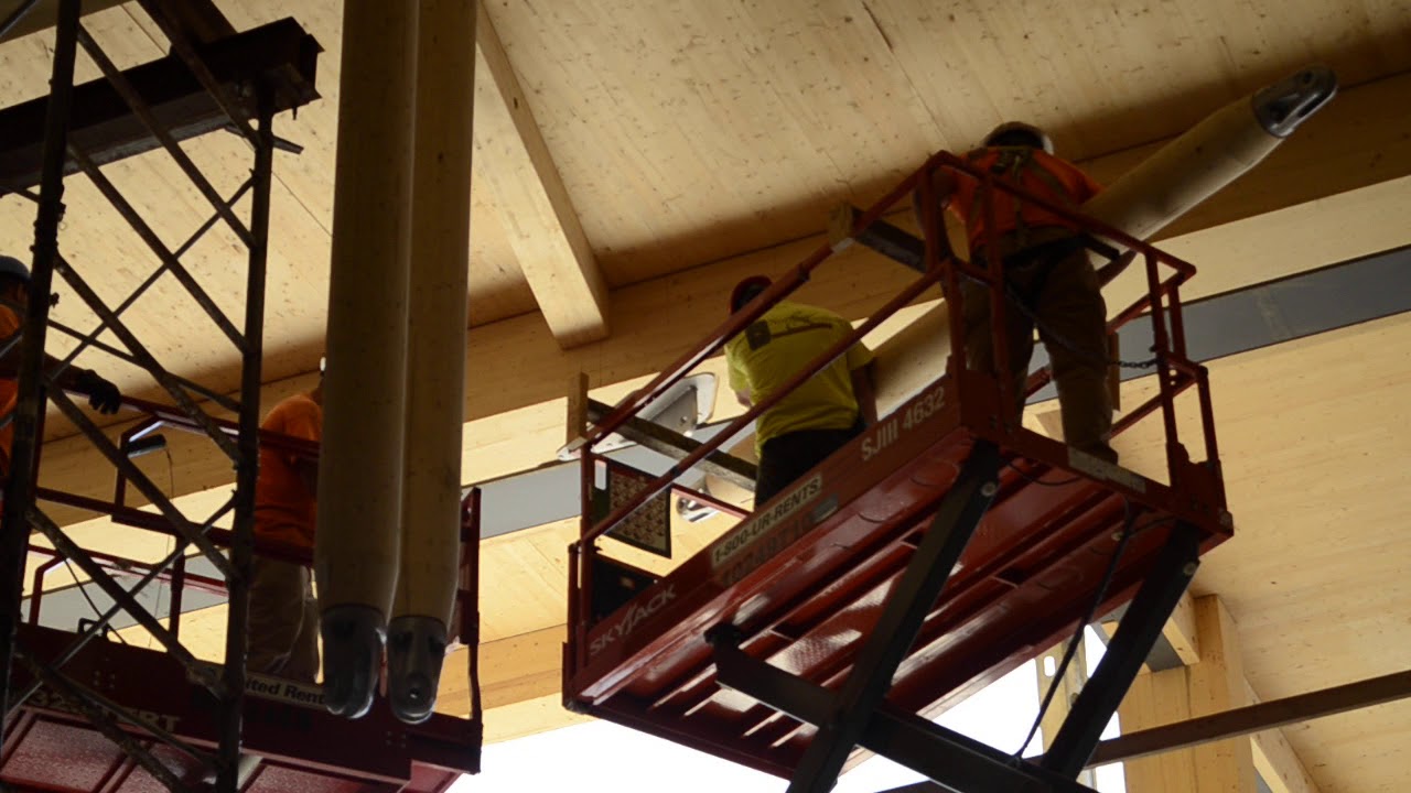 Lifting System Diagonal Design Building - Lifting diagonals into place - YouTube