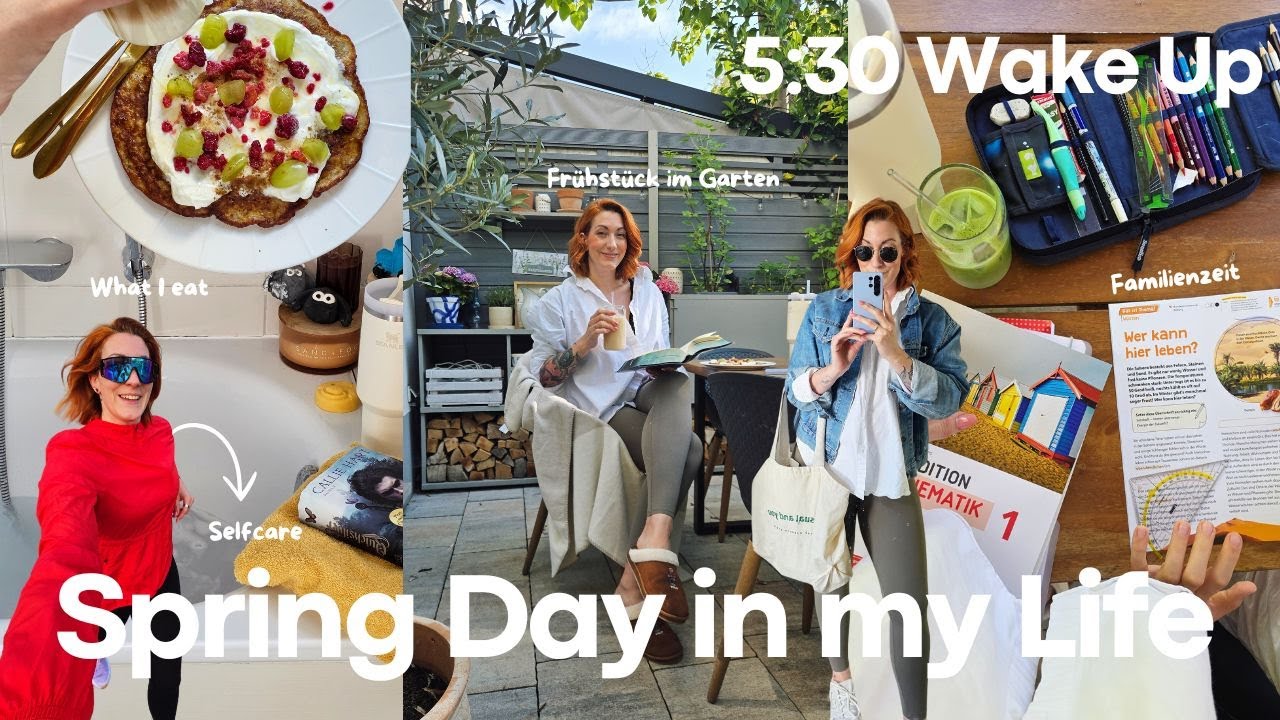 Productive Day in my Life ⏰️🌿: 5:30 Morgen Routine, Food, Family, Running, Arbeit & Selfcare