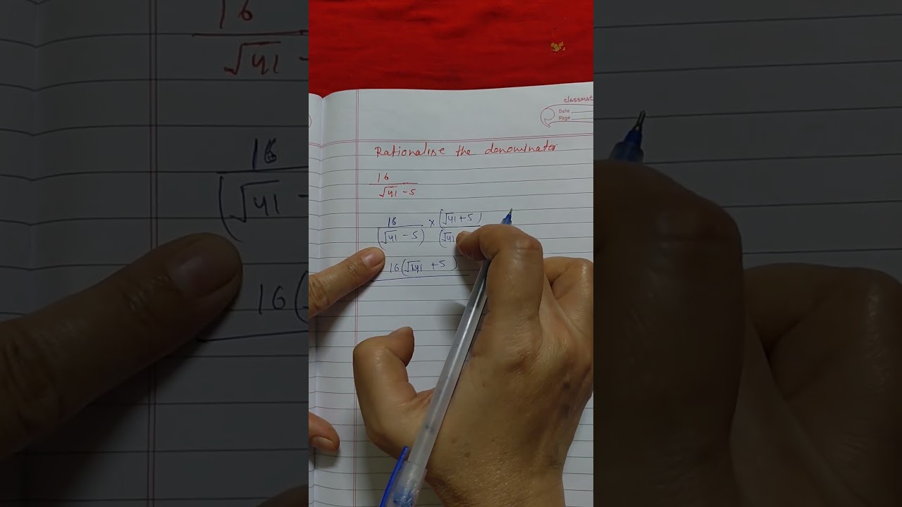 Rationalise the denominator  16/√41 -5 