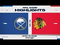 NHL Highlights | Sabres vs. Blackhawks - April 13, 2026