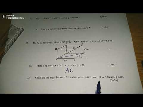 3 DIMENSIONAL GEOMETRY. ANGLE BETWEEN A LINE AND A PLANE