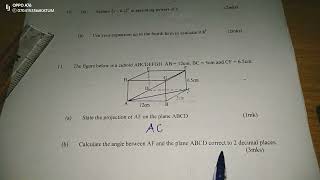 3 DIMENSIONAL GEOMETRY. ANGLE BETWEEN A LINE AND A PLANE