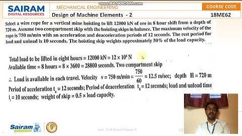 LECTURE VIDEO 13_18ME62 _MODULE 1 _ROPES NUMERICALS _ RAJESH KUMAR N
