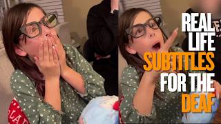 Deaf girl sees REAL-TIME subtitles in her glasses! #goodnews #positivevibes #deafcommunity