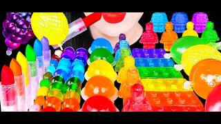 Asmr Rainbow Edible Lipsticks, Tiktok Jelly,Nik-L-Nip Wax Bottles Most Popular Desserts Mukbang 먹방