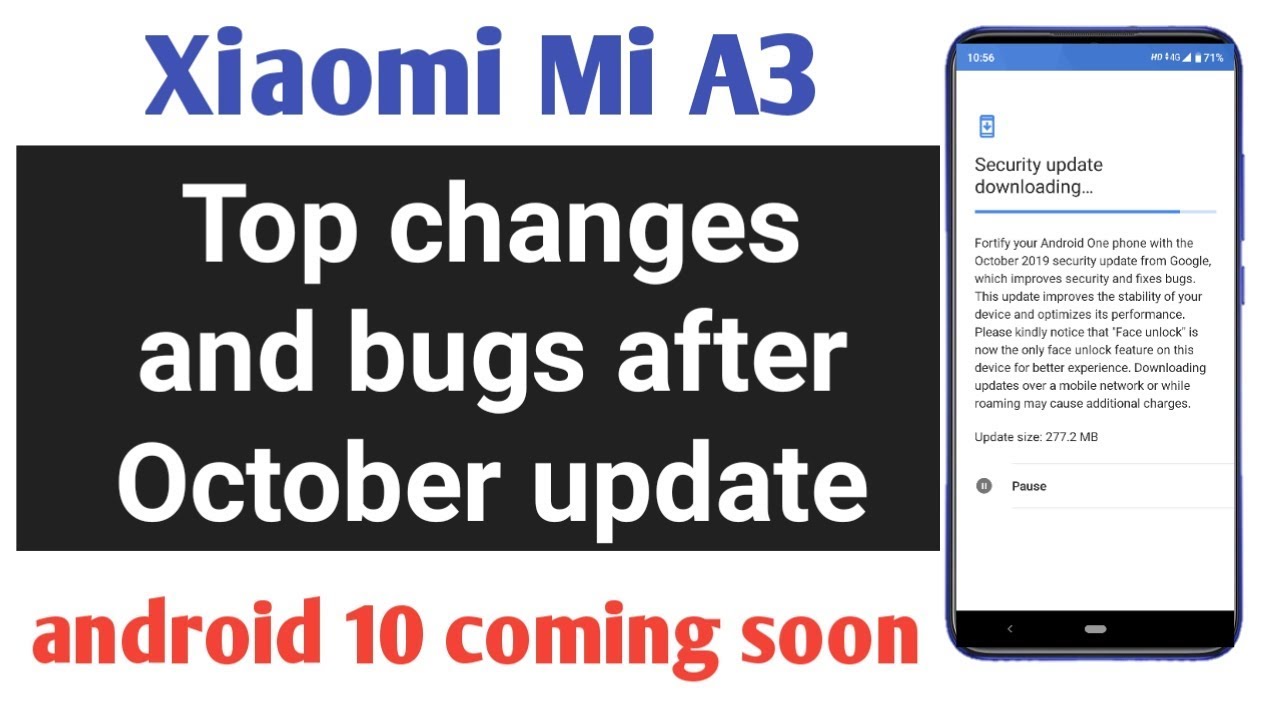 Xiaomi Mi A3 top changes and bugs after october security update