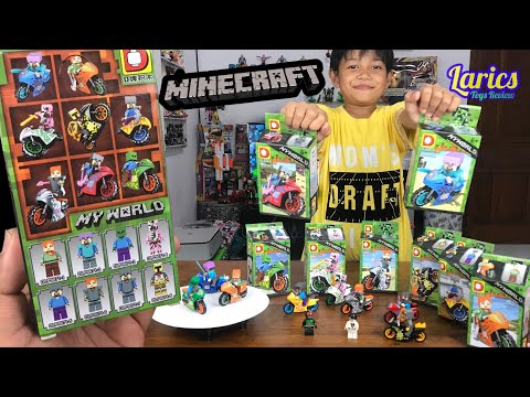 Almer penasaran banget sama mainan mini figure minecraft yang sedang trend . Kemudian Almer beli 3 b. 