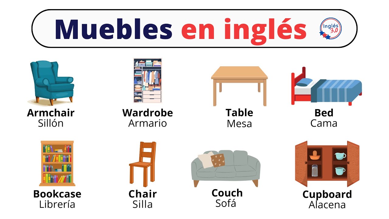 Muebles en inglés - YouTube