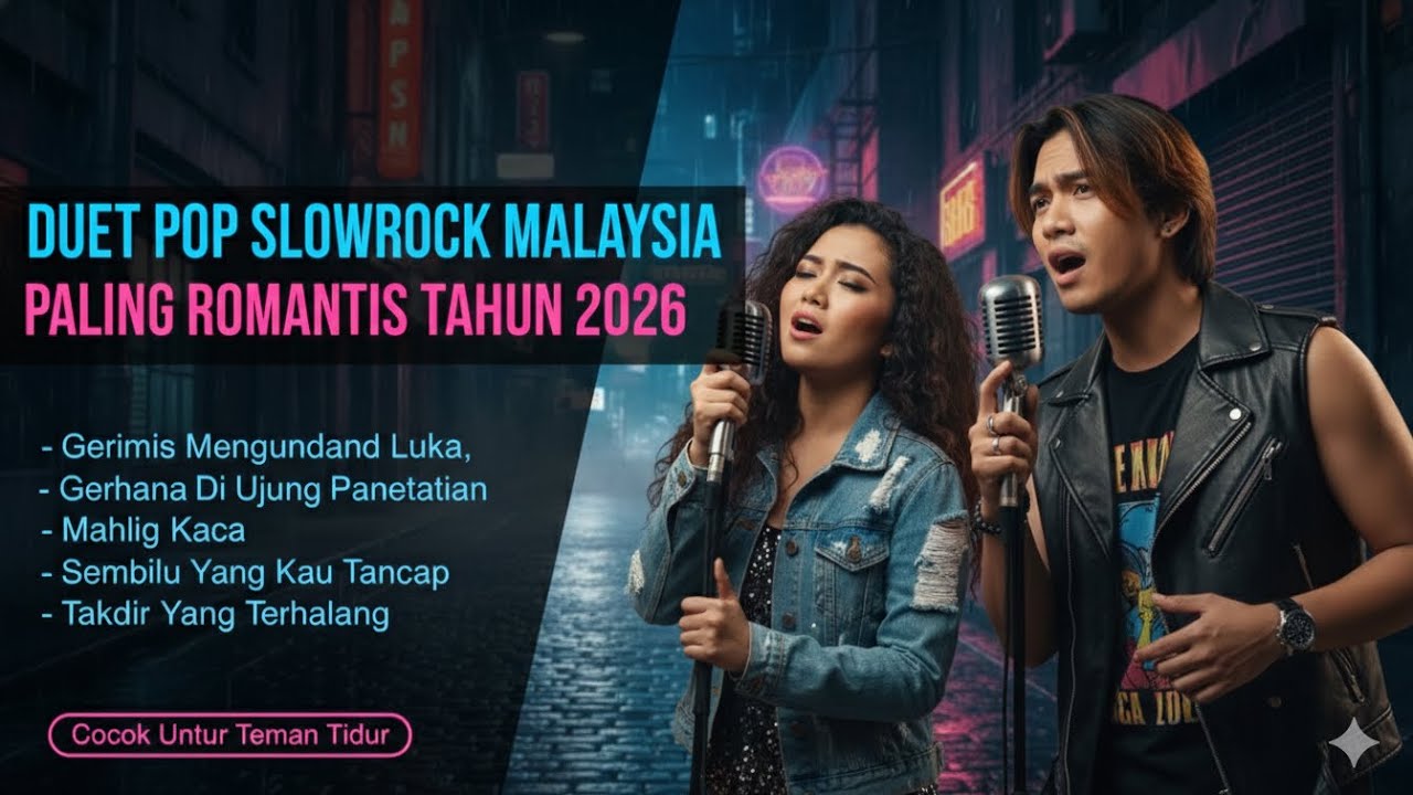 Duet Pop Slowrock Malaysia Paling Romantis 2026 🌧️ Lagu Kenangan Menyentuh Hati Cocok Teman Tidur