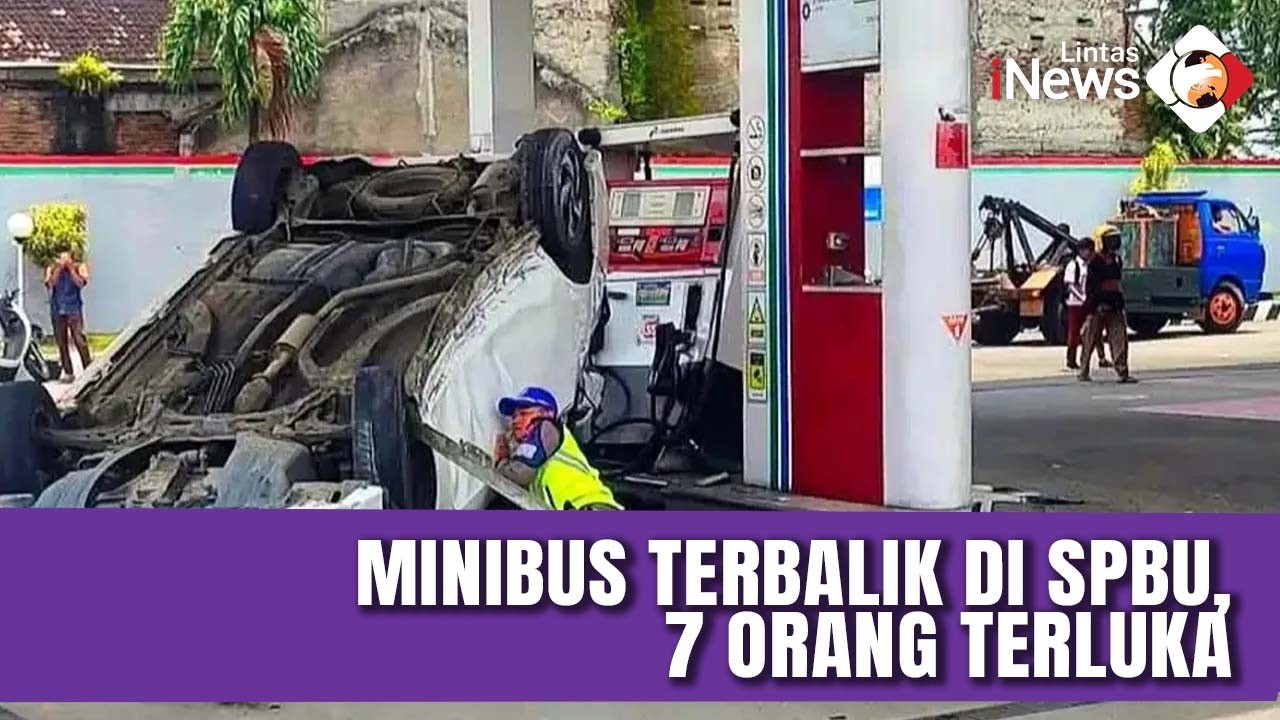 Terekam CCTV, Minibus Terbalik hingga Hantam Operator di SPBU | LIS 4/3
