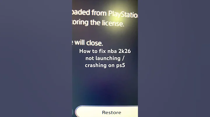 How to fix nba 2k26 not launching / crashing on ps5