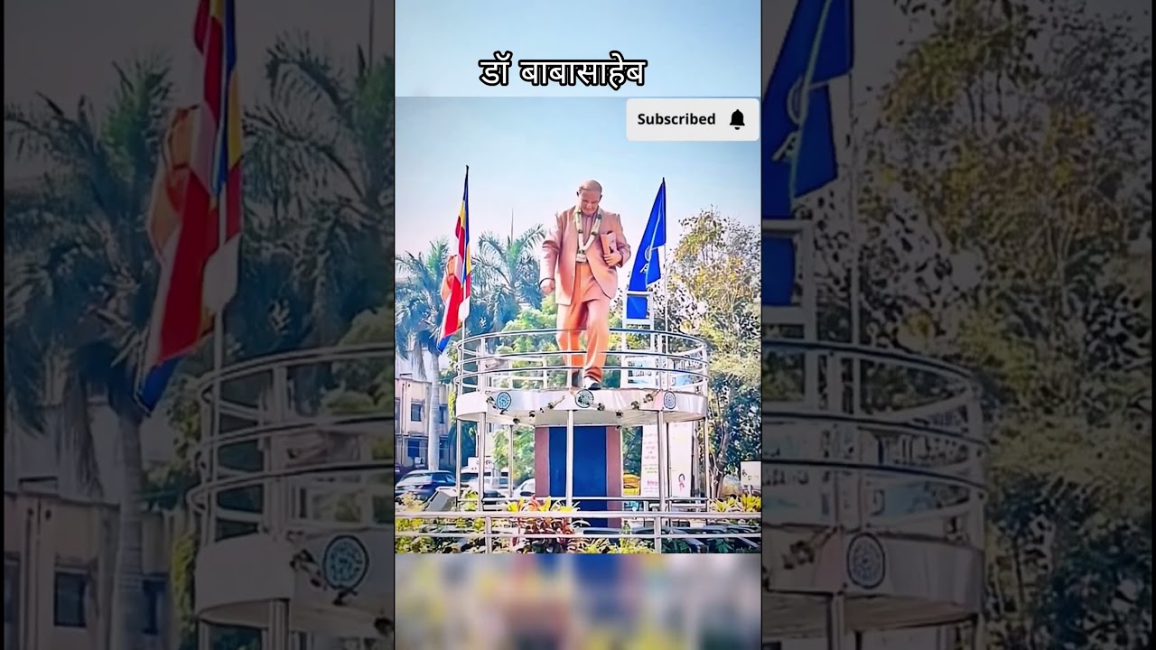😍Babasaheb Ambedkar Statue walking Ai Video 