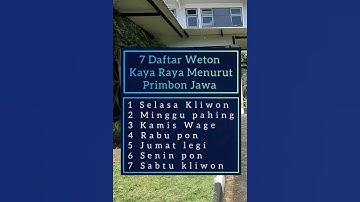 7 Weton Kaya Raya Menurut Primbon Jawa #shorts