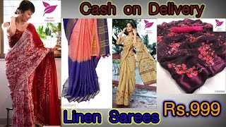 Officewear Soft Linen Sarees || Cash On Delivery || Deekshi Collections screenshot 2