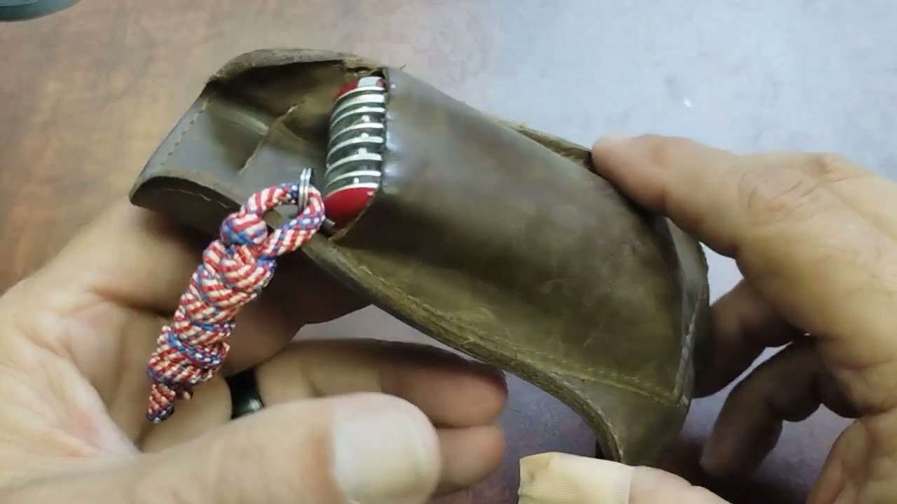 EDC multitool Victorinox horizontal sheath by Hide and Drink