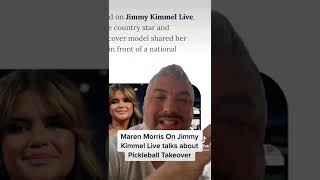 Maren Morris On Jimmy Kimmel Live talks about Pickleball Takeover #pickleball #boardwalkpickleball