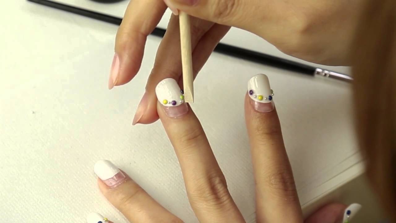 15分でマスター 短い爪でもかわいい アートホワイト丸フレンチネイルのやり方 Nail Art Tutorial ネイルアート フレンチ編 Youtube