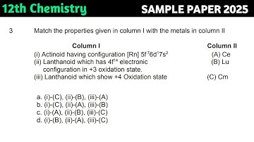 Match the properties given in column I with the metals in column II.