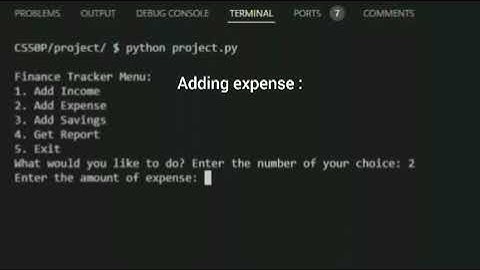 Finance Tracker Project: Python SQLite Budget Management | CS50P Final Project