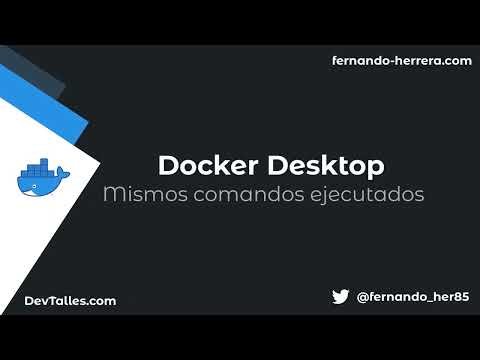 Docker - Docker Desktop: Mismos comandos ejecutados