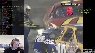 xQc Reacts to NASCAR's Best Repair Jobs