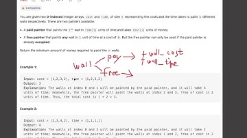 2742. Painting the Walls (LeetCode Hard)