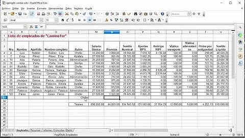 Validez y protección de datos en Calc