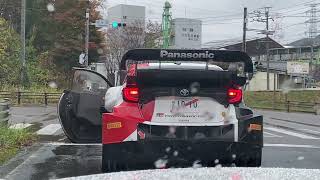WRC日本の街中を走るラリーカーに遭遇！！後ろついていけた！！
