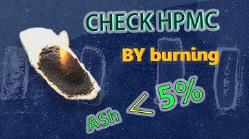 HPMC Ash content rate check by burning