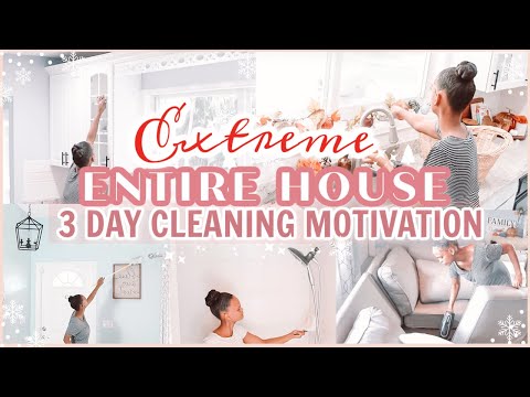 ENTIRE HOUSE CLEAN WITH ME ! 3 DAY CLEANING MOTIVATION FOR THE HOLIDAYS